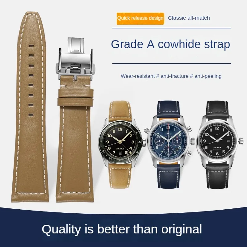 

Substitute Pioneer L3.812/L3.820 series genuine leather watch strap 21/22mm