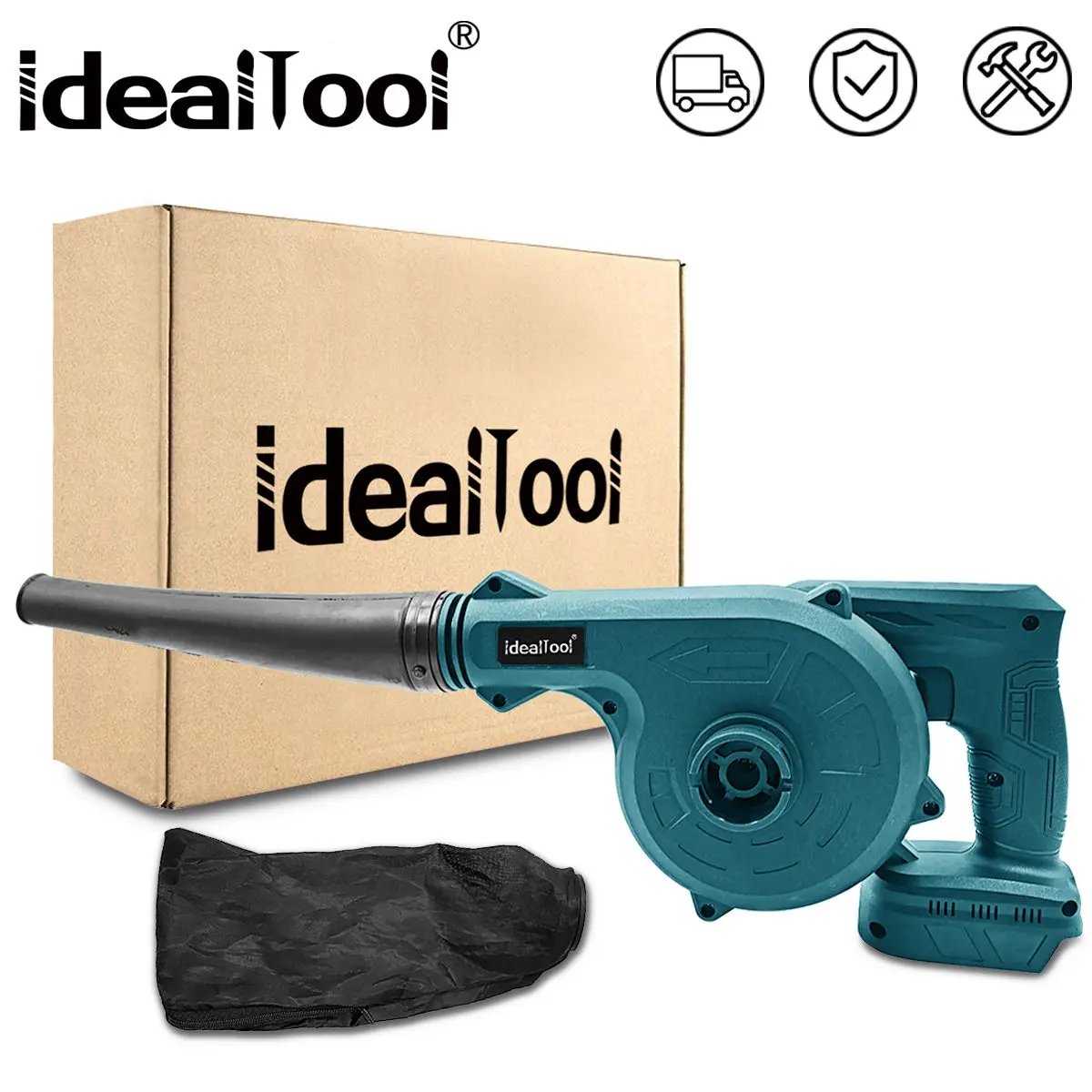 

Перезаряжаемая Электрическая воздуходувка для Makita 18 в, воздуходувка для сбора пыли, компьютерный беспроводной пылесос, воздуходувка (без б...