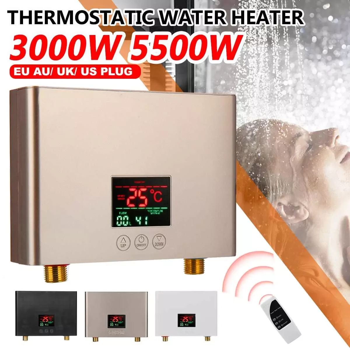 110V 3000W / 220V 5500W Instant Electric Water Heater Mini Intelligent Frequency Conversion Constant Temperature