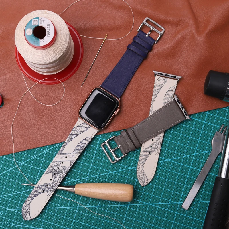 Leather Strap for Correa Apple Watch Ultra Band 8 7 6 5 4 3 2 SE Leather Bracelet Apple Watch 49 45 41 44 40 42 38mm for iWatch