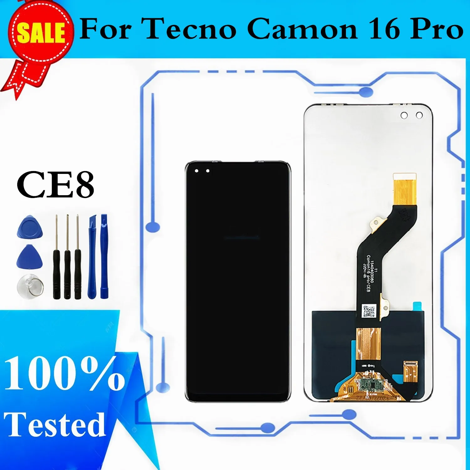 

Для Tecno Camon 16 Pro CE8 LCD дисплей для 16Pro LCD ремонт запасные части