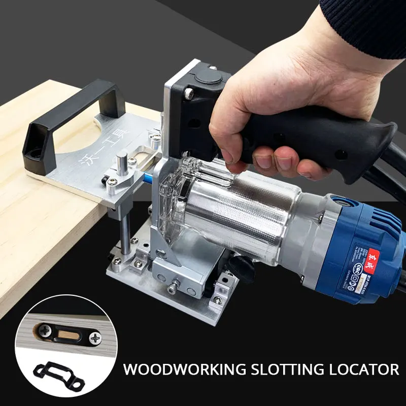 

T50 Woodworking Slotting Locator Compact Router Trimming Machine 2 in 1 Invisible Fastener Punch Bracket for Wardrobe