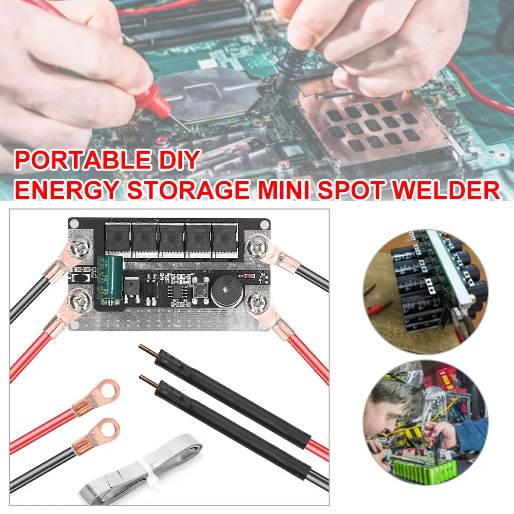

Portable 12V Spot Welding Machine Circuit Board With Welding Pen Full Set of Accessories Battery Storage Spot Welder Equipment