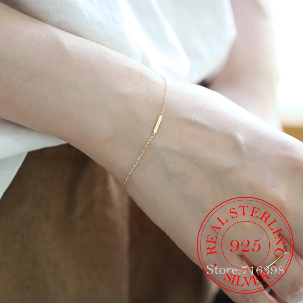 

Женский браслет из серебра 925 пробы, с позолотой 14 к