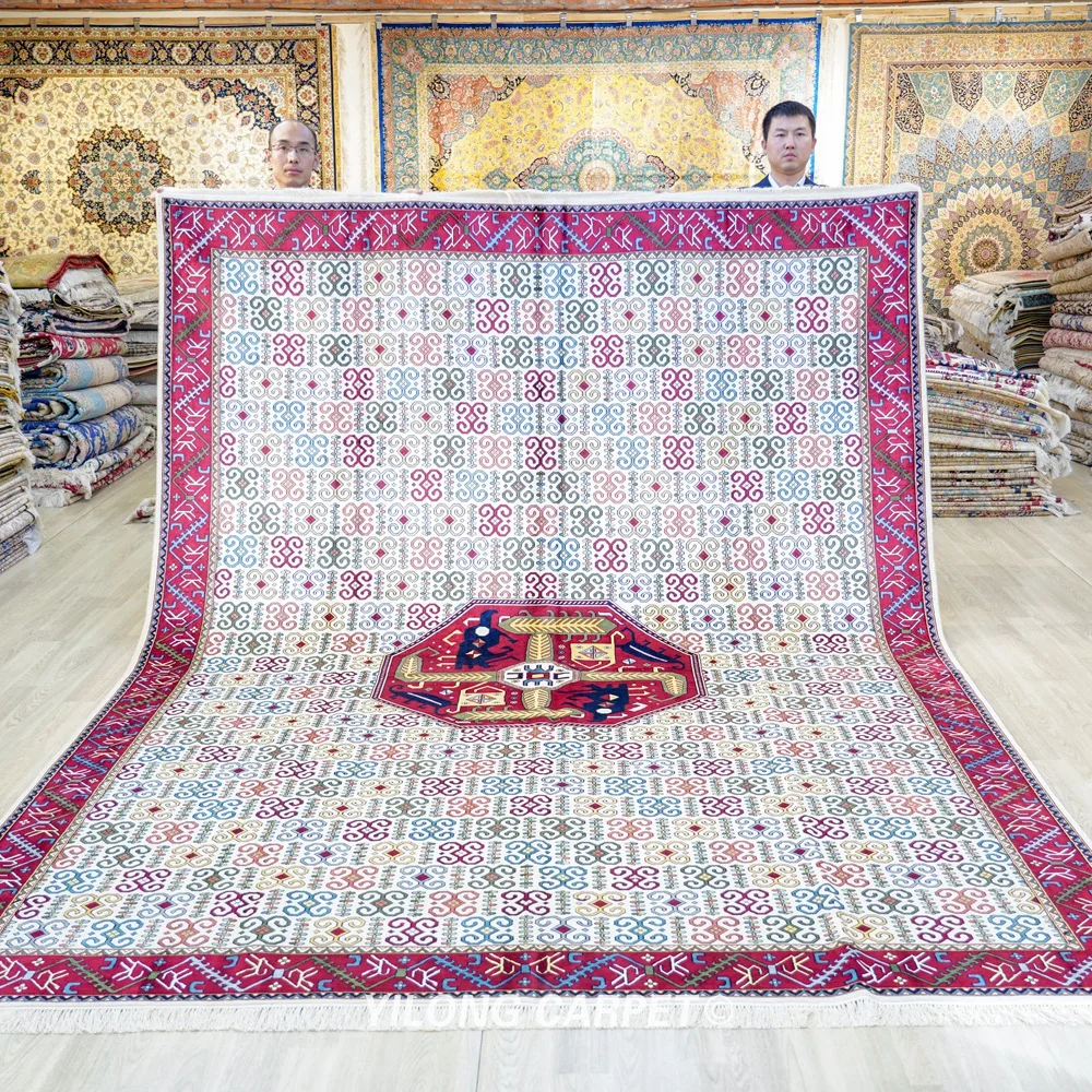 244x350cm Handmade Silk Rug Abstract Pattern Kid Friendly Indoor Carpet (BL042)