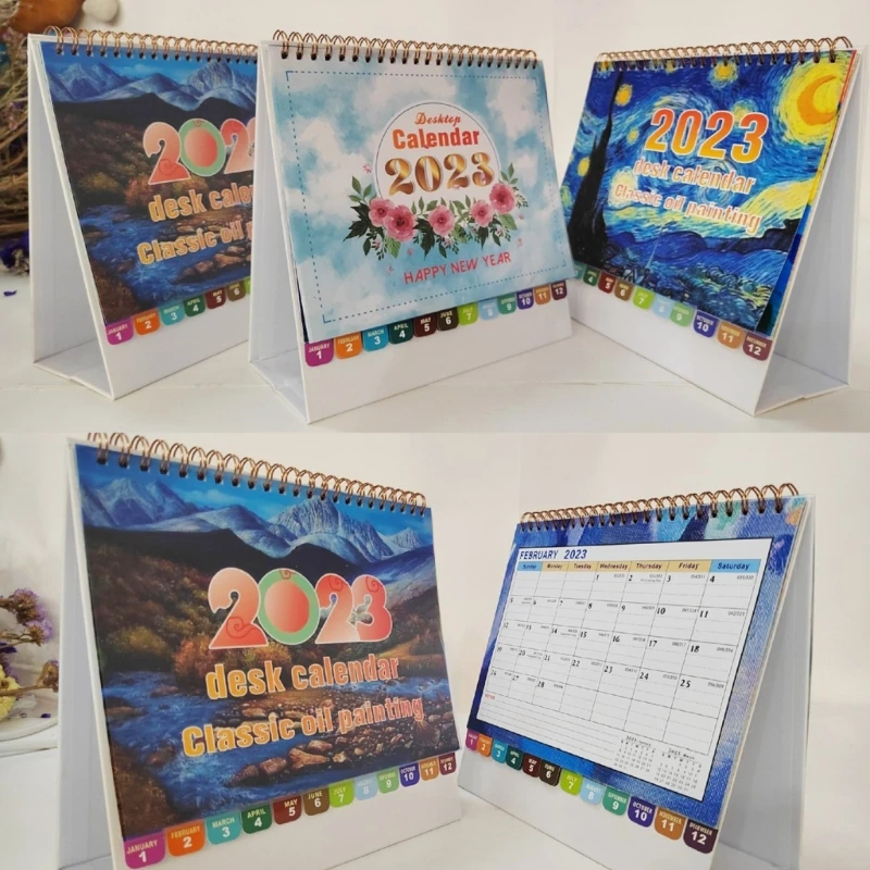 

2023 Desk Calendar Standing Flip Calendar Jan 2023 – Dec 2023, 12 Months Desktop Calendar Thick Paper with Memo Pages