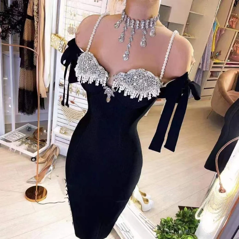 

Sexy Bodycon Evening Dresses for Women 2022 Club Party Prom Designer Female Clothes Elegant Formal Ceremony Birthday Outfits
