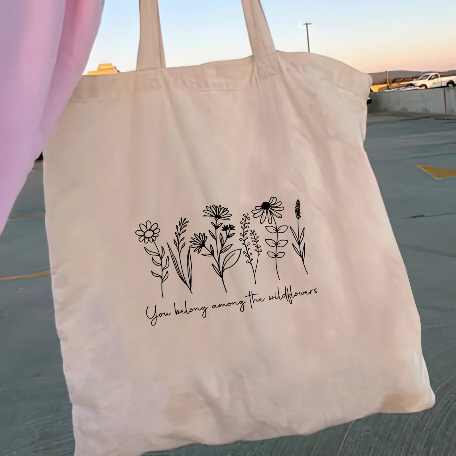 

Women Shopper Wildflowers Canvas Shopper Bag girl handbag Tote Shoulder Lady Bag