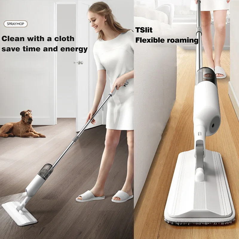 

Steam Mop With Sprayer Wet And Dry Hand-free Wash Spary Mop With Replaceable Microfiber Pads For Household Cleaning Tool