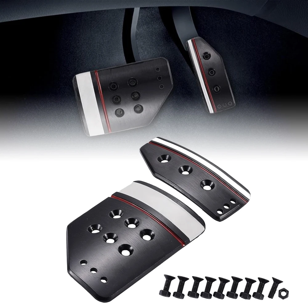 

3pcs Manual Car Clutch Brake Accelerator Foot Pedals Cover Treadle Pedal Pads For Most Vehicle Not Universal