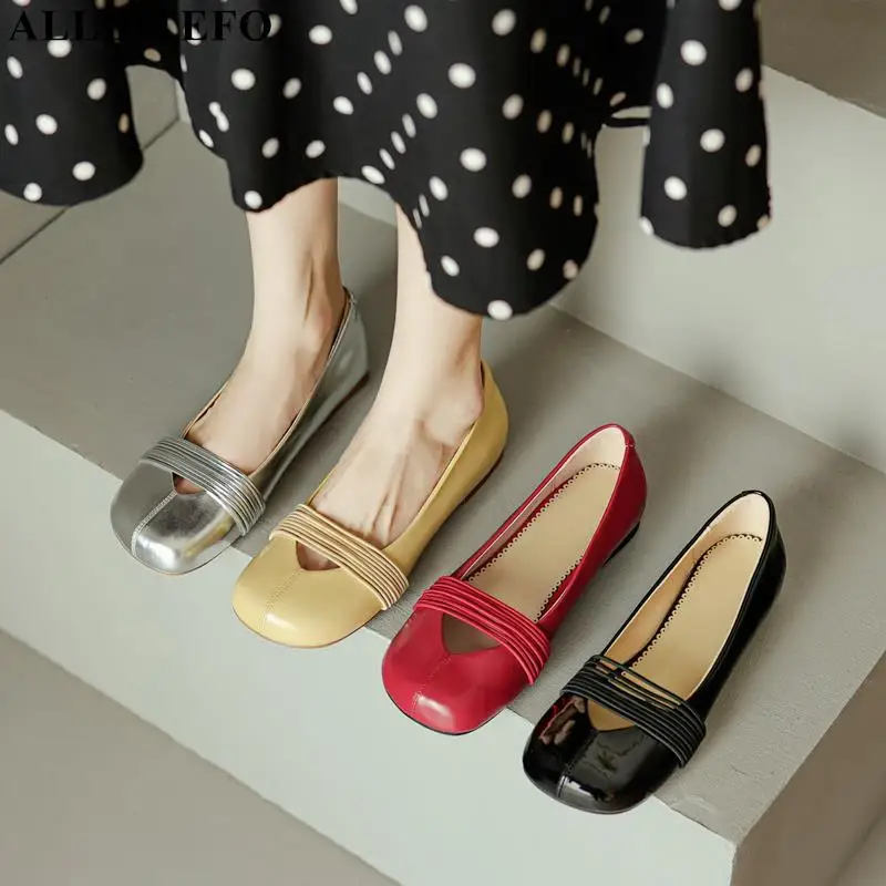 

Size 33-40 8 Years Old Shop Square Toe Genuine Leather Schoolgirl Fashion Flat Heel Shoe Flats Easy To Walk Women Dance Shoes