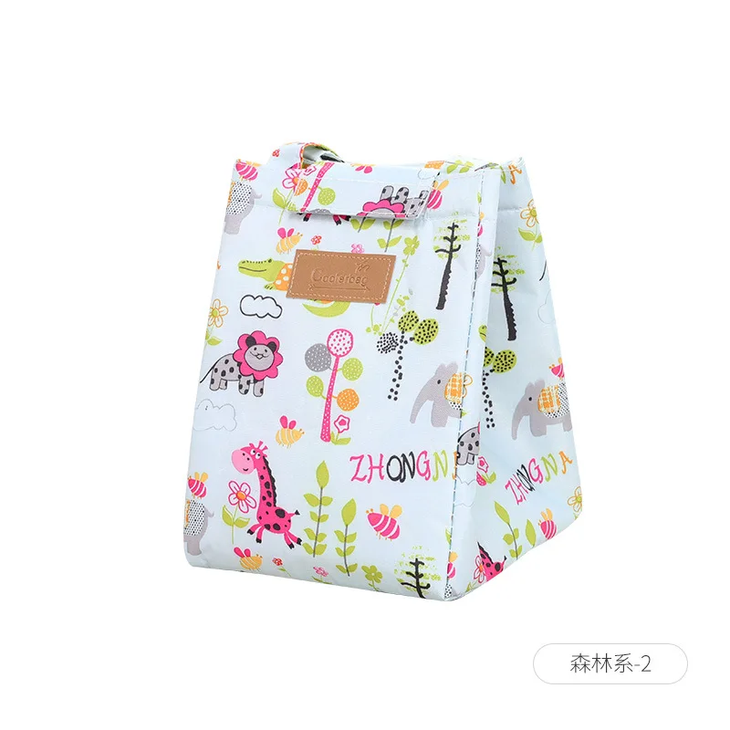 Сумки для ланча женщин милый холщовый портативный термобокс пикника