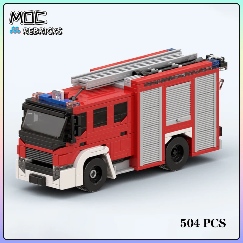 Серия City Traffic MOC Bricks Red Fire Engine строительные блоки наборы моделей головоломки