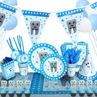disposable paper party balloons and plates set of decor items for boys and girls baby shower decor birthday supplies