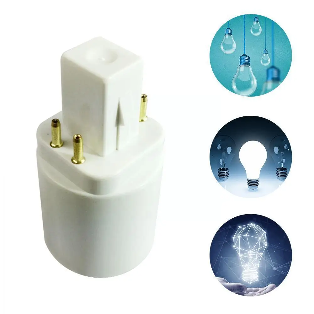 

G24q 4 Pin 15mm To E27 E26 Screw Led Light Bulb Lamp Holder Household P1w0 Lighting Converter Accessories Adapter Z3l4