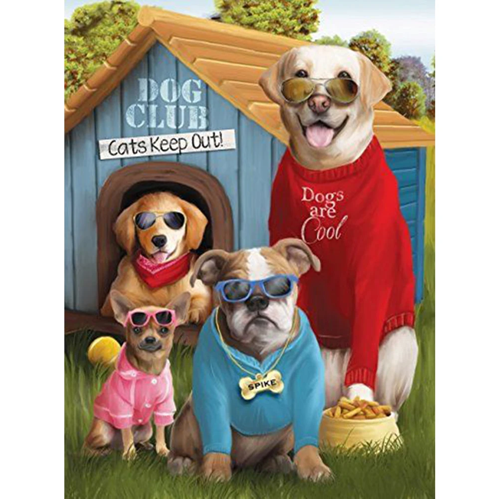 Набор для рисования алмазным рисунком 5D набор сделай сам с собаки полное круглое