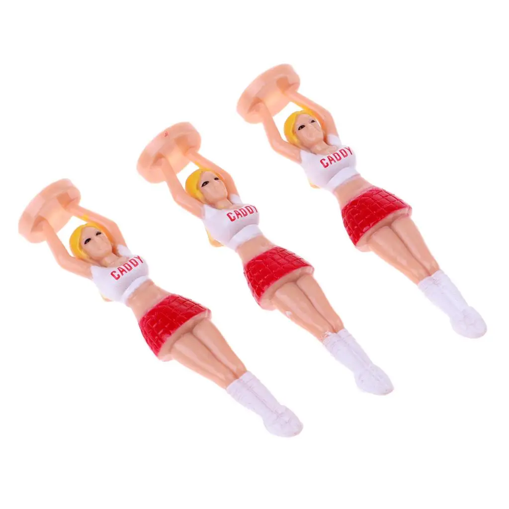 3pcs golf professional tees 2.76 Inch Girl Fun Holder Tools Gift