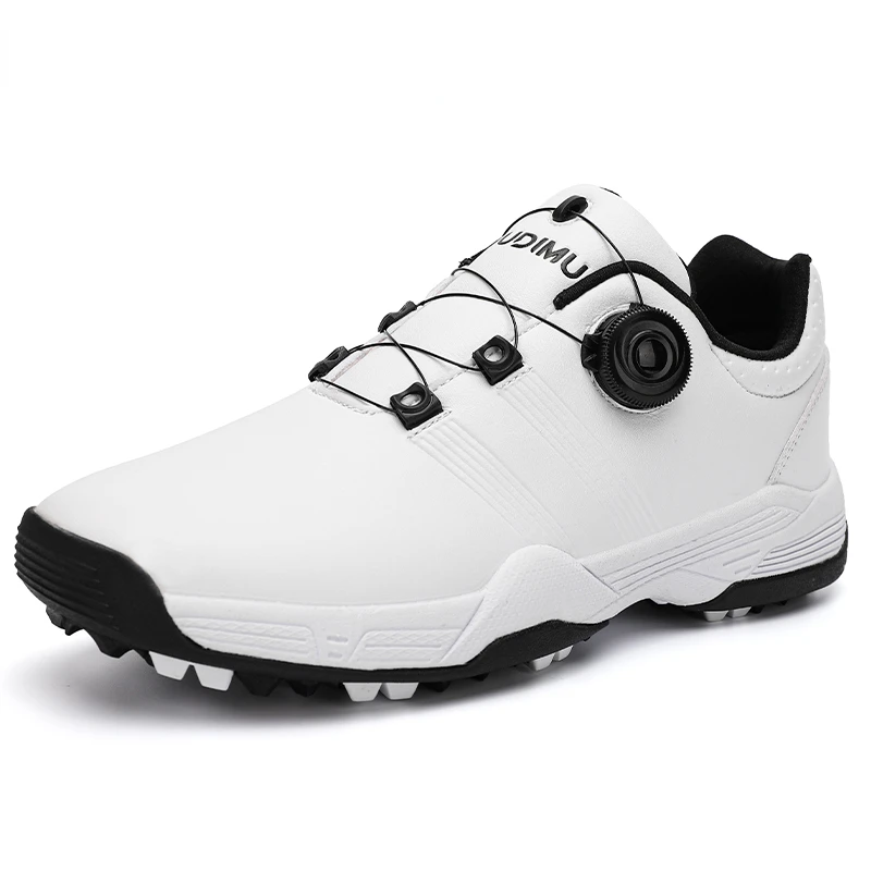 

2022 Hot Sale Golf Shoes for Couples Anti Slip Walking Shoes Men Genuine Leather Golf Sneakers Unisex Quick Lacing Gym Sneakers