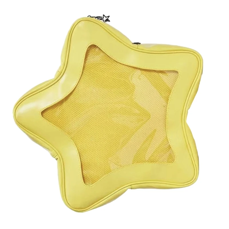 Прозрачный рюкзак в форме звезды модная сумка через плечо просторная для