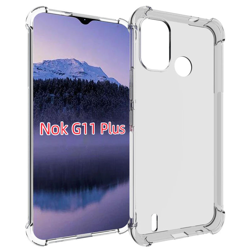 

For Nokia G11 Plus mobile phone case transparent all-inclusive TPU four-corner anti-fall silicone protective case soft case