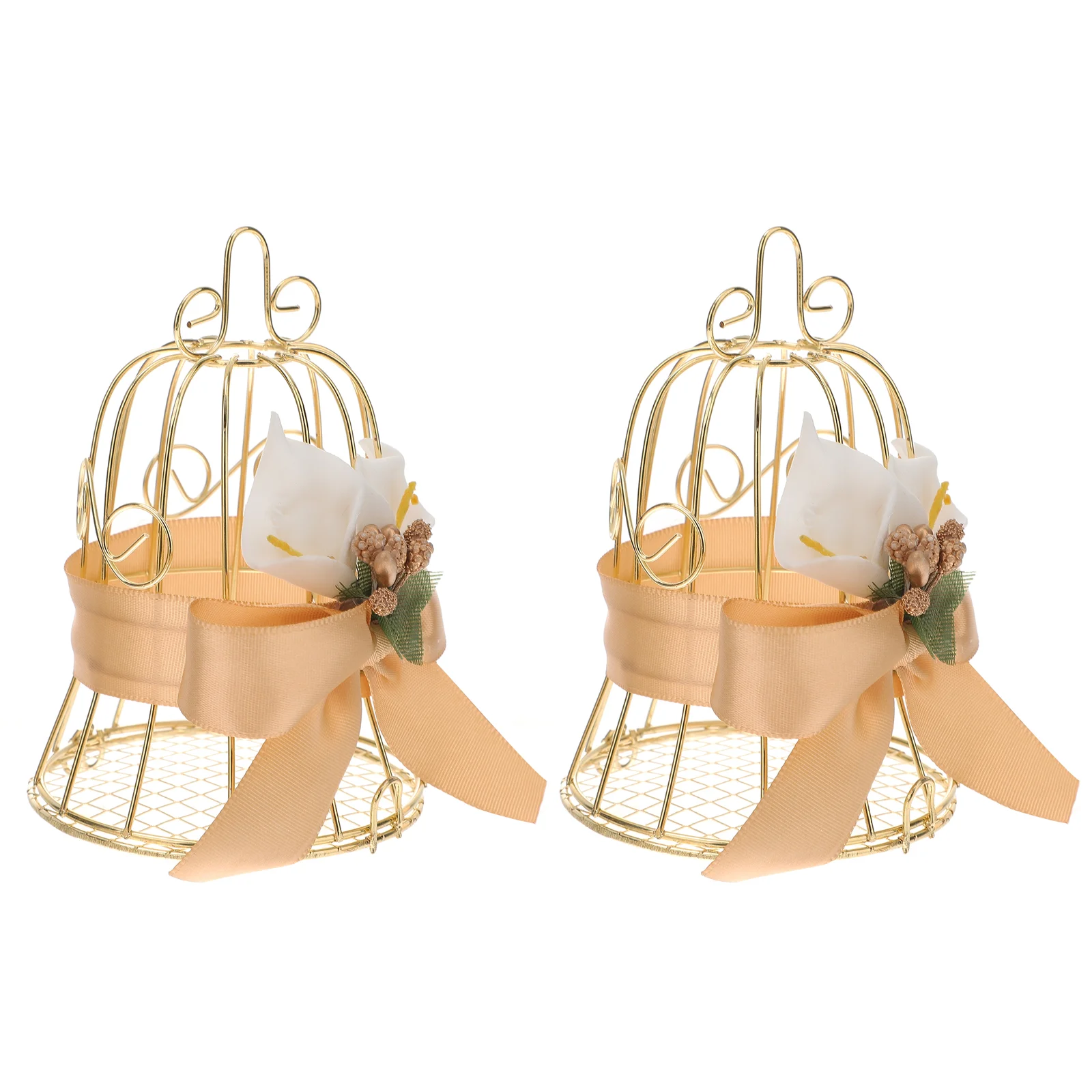 

2 Pcs Candy Boxes Birdcage Candy Cases Wedding Candy Containers Chocolate Cases