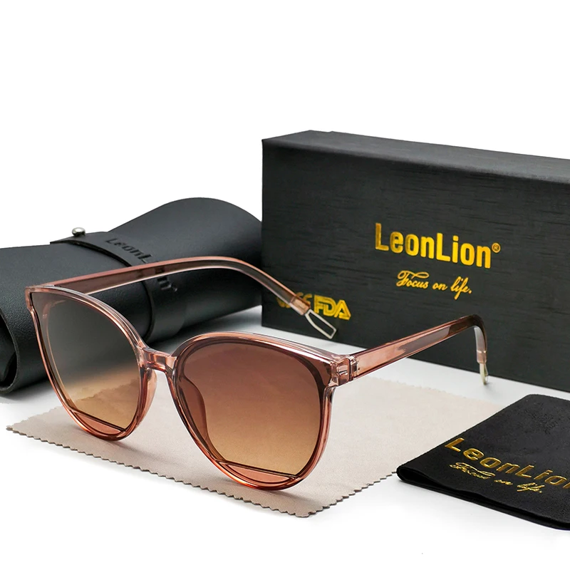 

LeonLion 2022 модные новые солнцезащитные очки для женщин винтажные Роскошные Брендовые очки зеркальные классические винтажные женские солнцез...