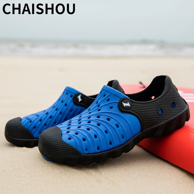 

Дизайнерские мужские летние сандалии QZ291, резиновые удобные рандомные Легкие уличные Сабо большого размера 46, мужские сандалии