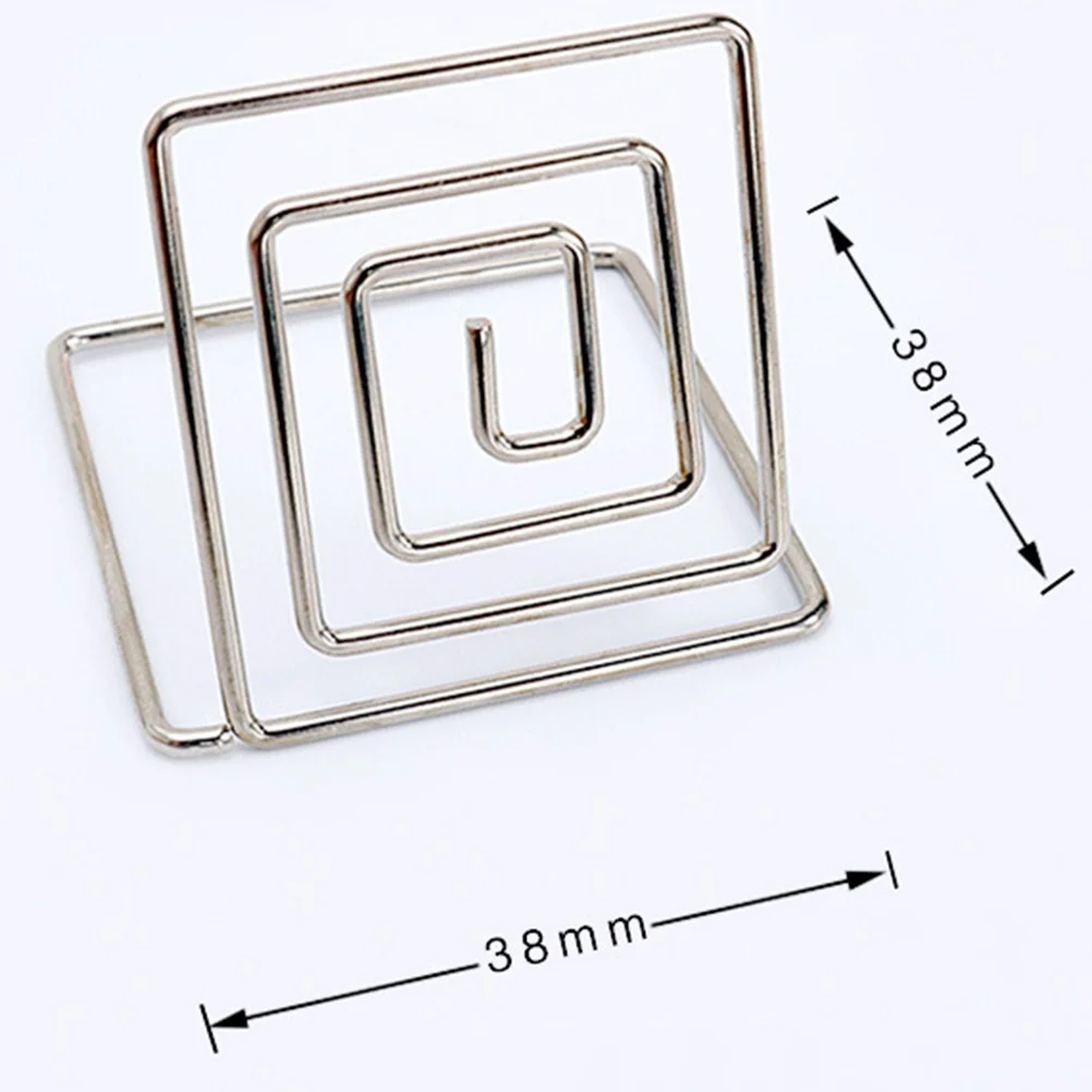 

20pcs Memo Holder Metal Square Flat Base Photo Clip Table Holder Picture Stand for Restaurant Office