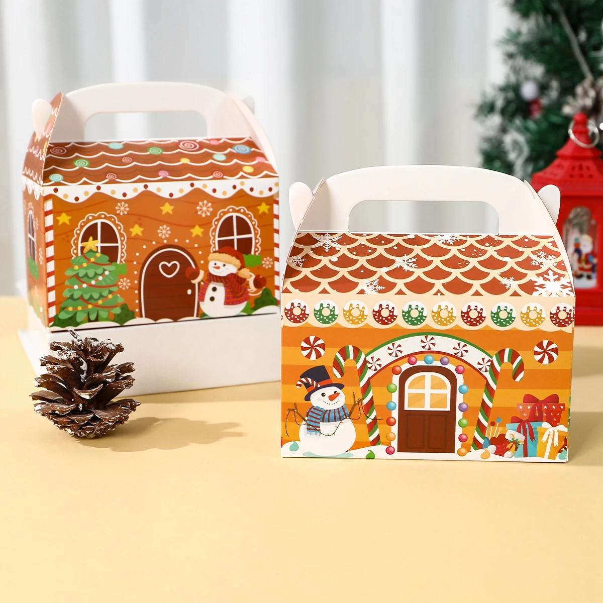 Рождественский дом чемодан Рождество Санта-Клаус конфеты коробка для дома 2024 с