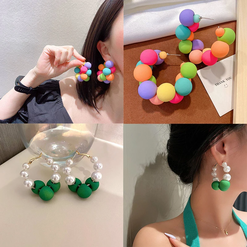 

Colorful Earrings Girl Women Accessories Cute Gift Fashion Party Luxury Wedding