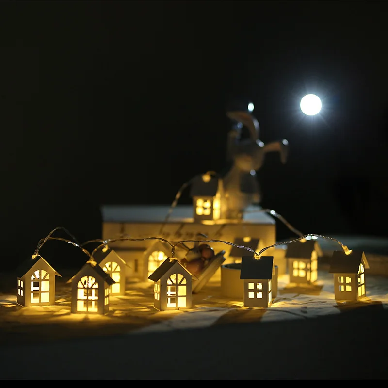 

1.5M 10 LED Christmas Tree House Style Fairy String Light Wedding Natal Garland New Year Christmas Decorations for Home