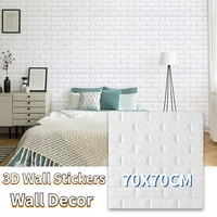 12pcs 3D Self Adhesive Foam Wall Panel Stickers for Living Room Bathroom Waterproof Wallpaper Home Backdrop Wall Luxury Decor