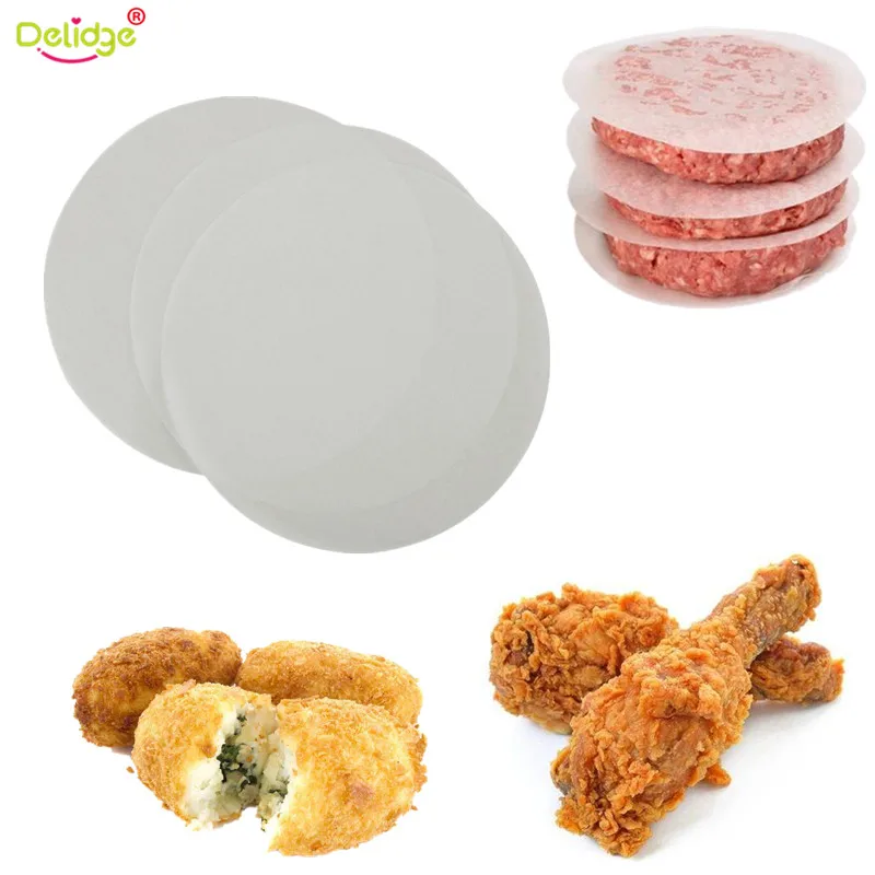 

500pcs/set Round Baking Paper Parchment Paper Liners BBQ Oven Hamburger Patty Non-Stick Making Tools Kitchenware