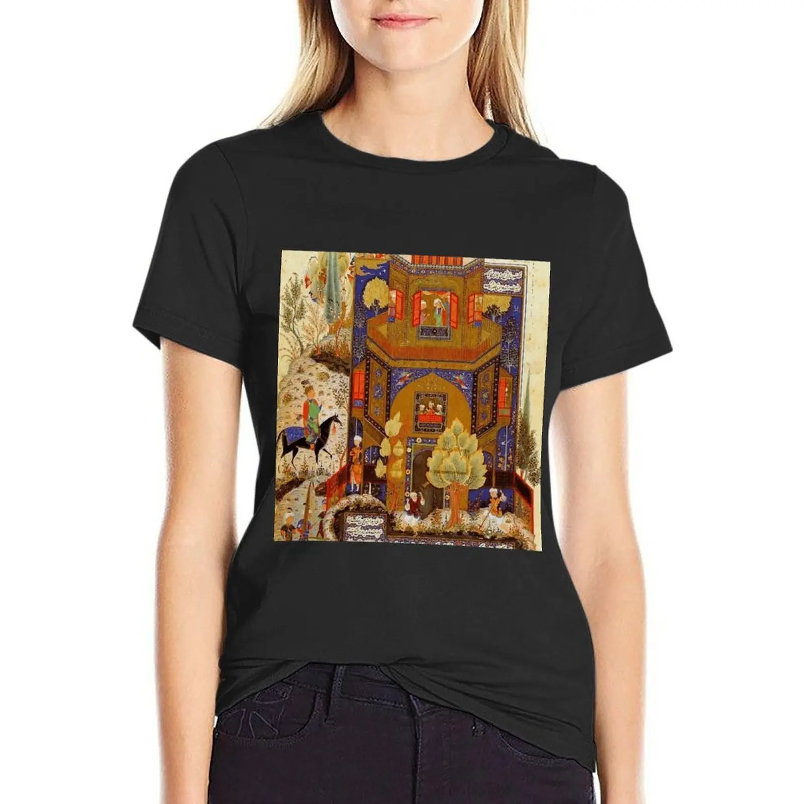 Женская шифоновая футболка для занятий спортом с принтом