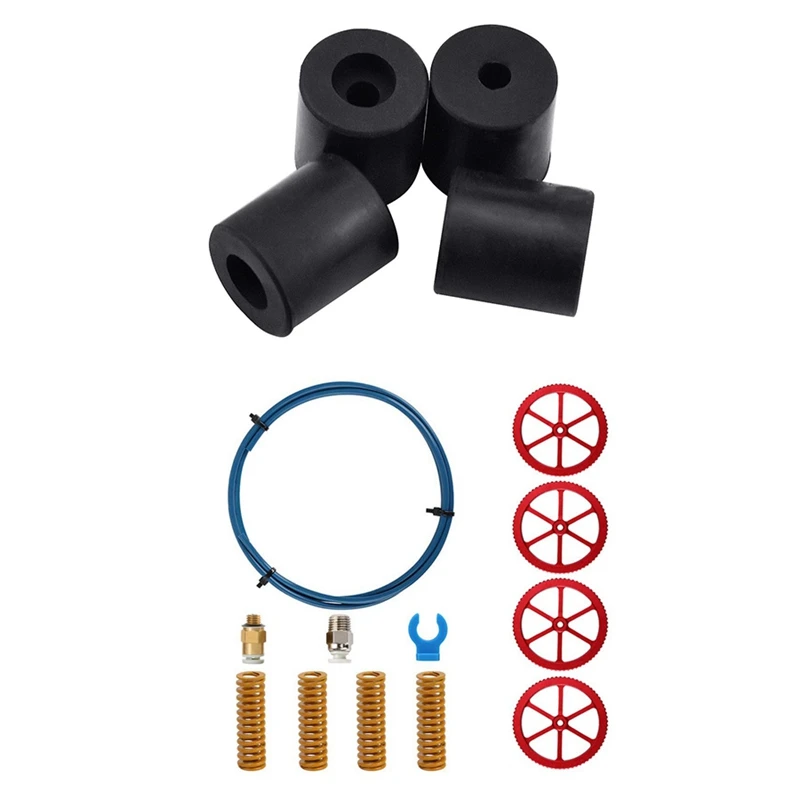 

3D Printer Kit With Capricorn Advanced XS Bowden Tube With 4Pcs Leveling Parts Heatbed Silicone Leveling Column