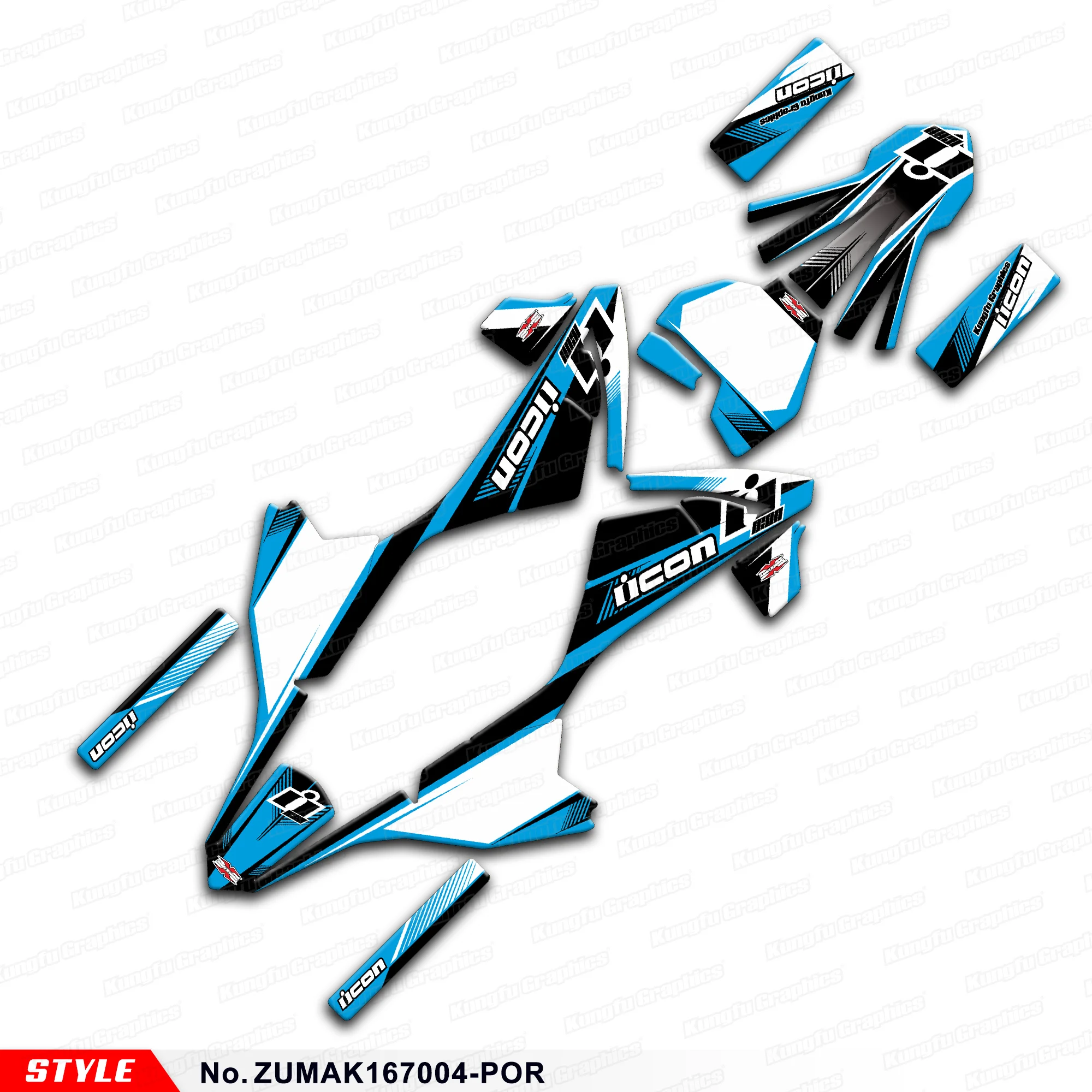 Комплект графических наклеек JY RACING Racing для ZUUMAV K1 50 60 70 детский мини-байк детали ZUMAK