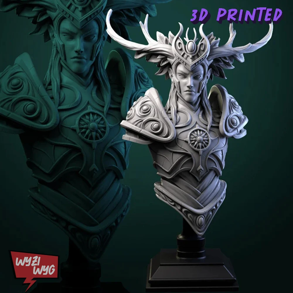 

Elf King Bust Miniature, Even Figure, Wood Elves, Fighter, HD 3D Printed Resin Model, Fantasy Proxy Tabletop, Wargame, DnD TRPG