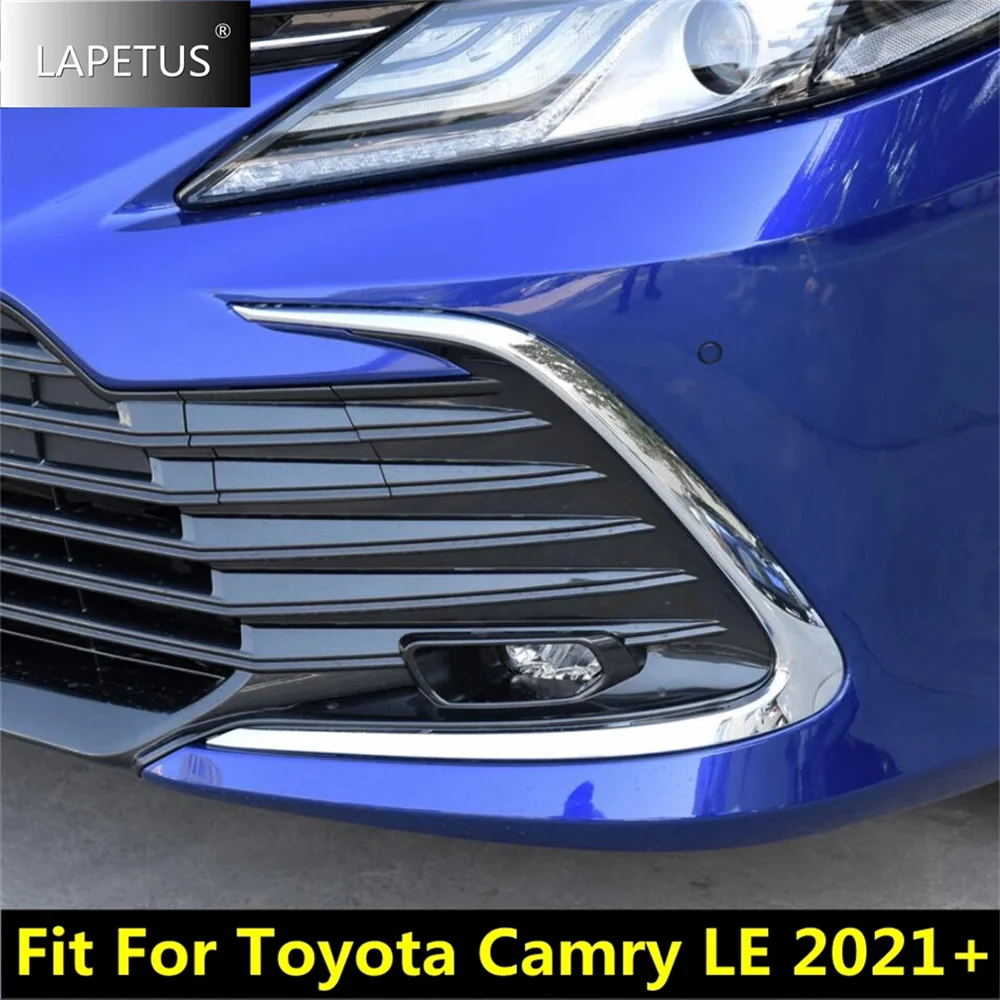 

Chrome Front Foglight Fog Lights Lamps Eyelid Eyebrow Decoration Stripes Cover Trim For Toyota Camry LE 2021 2022 Accessories