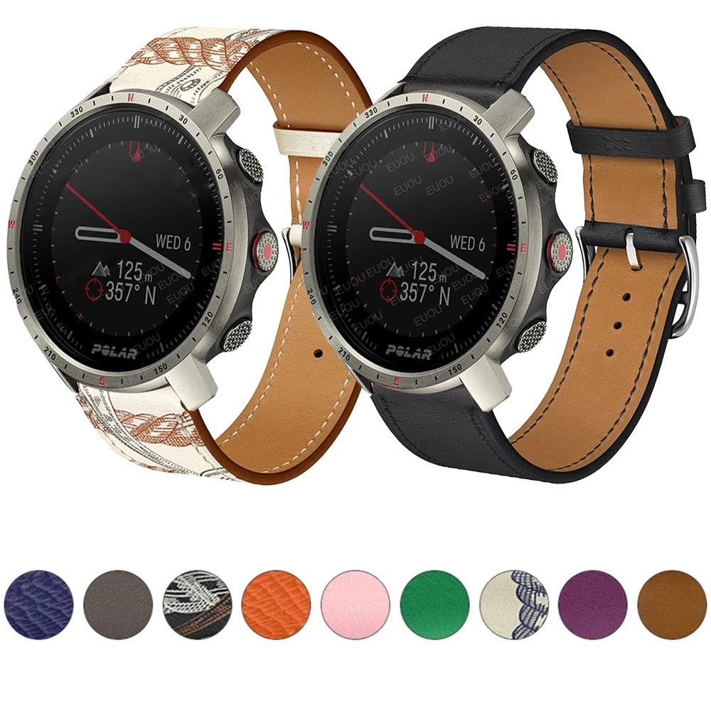 

20mm 22mm Leather Strap For POLAR IGNITE 2 VANTAGE M2 M / UNITE/ GRIT X Band Bracelet Wristbands Straps Accessorie Watchbands