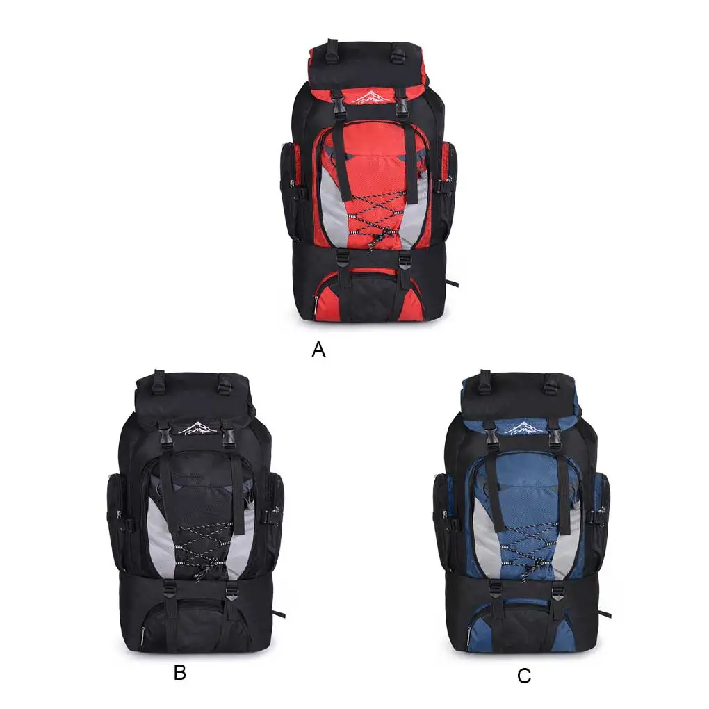 

Women Men Backpack Large Capacity Polyester Breathable Rucksack Camping Traveling Mountaineering Knapsack Birthday Gift