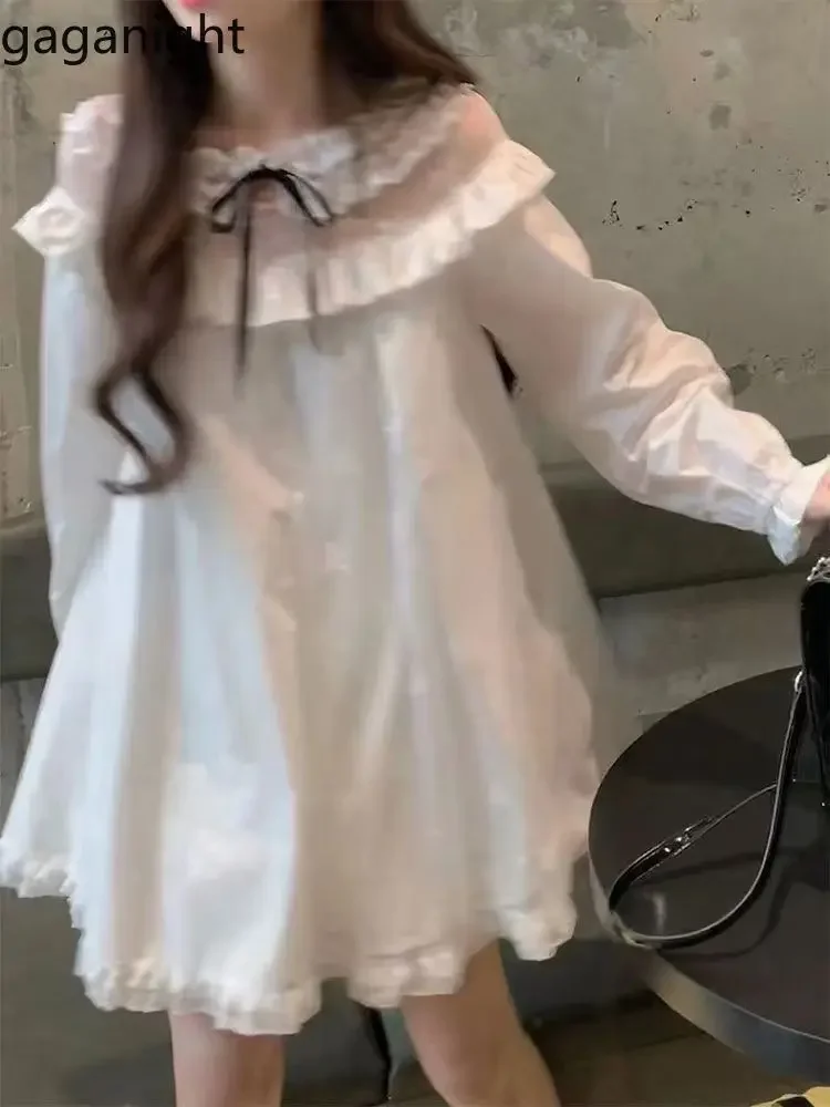 Gaganight Белое платье-рубашка