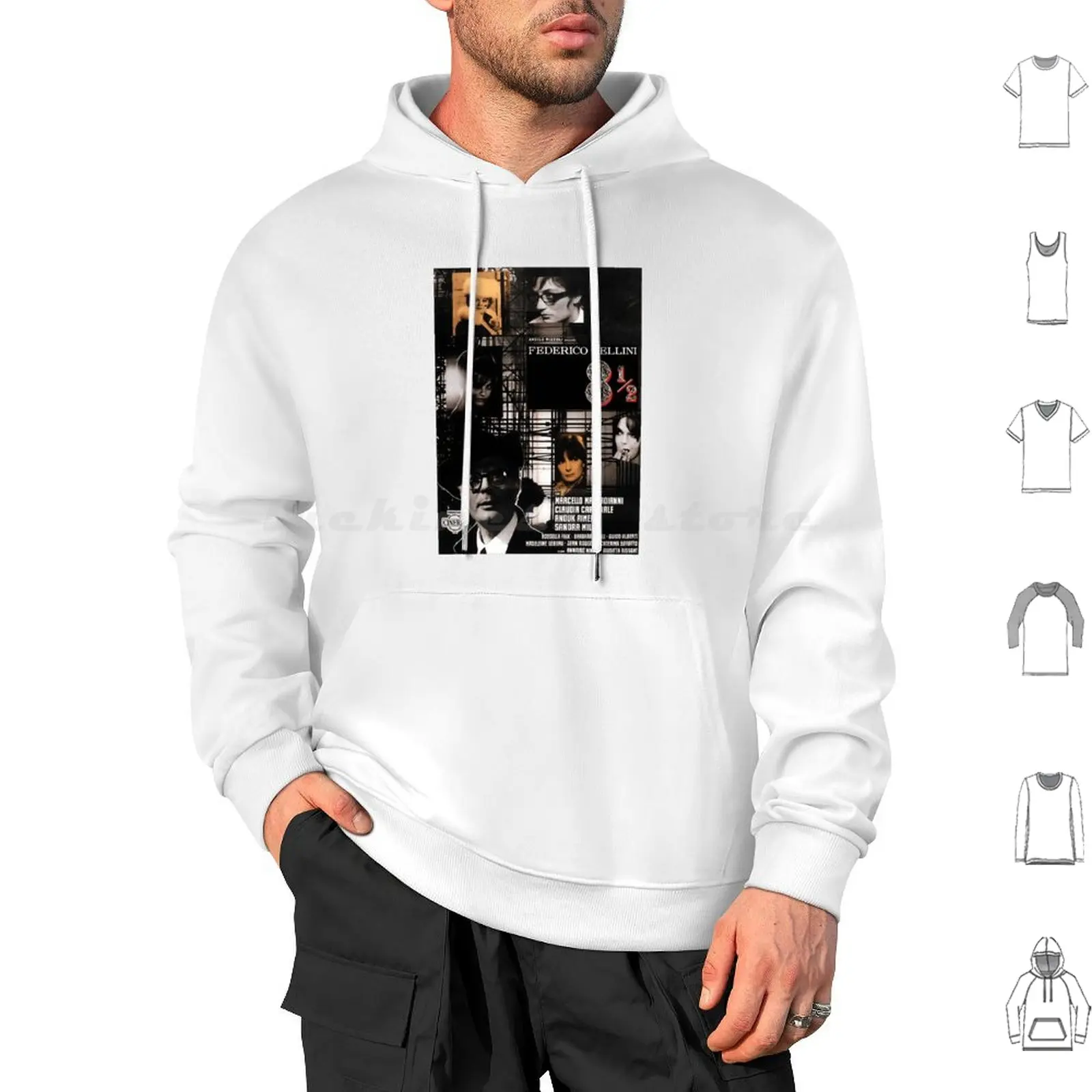 Мужская забавная пленка ферико Феллини подарки кино фанаты Толстовка хлопковая