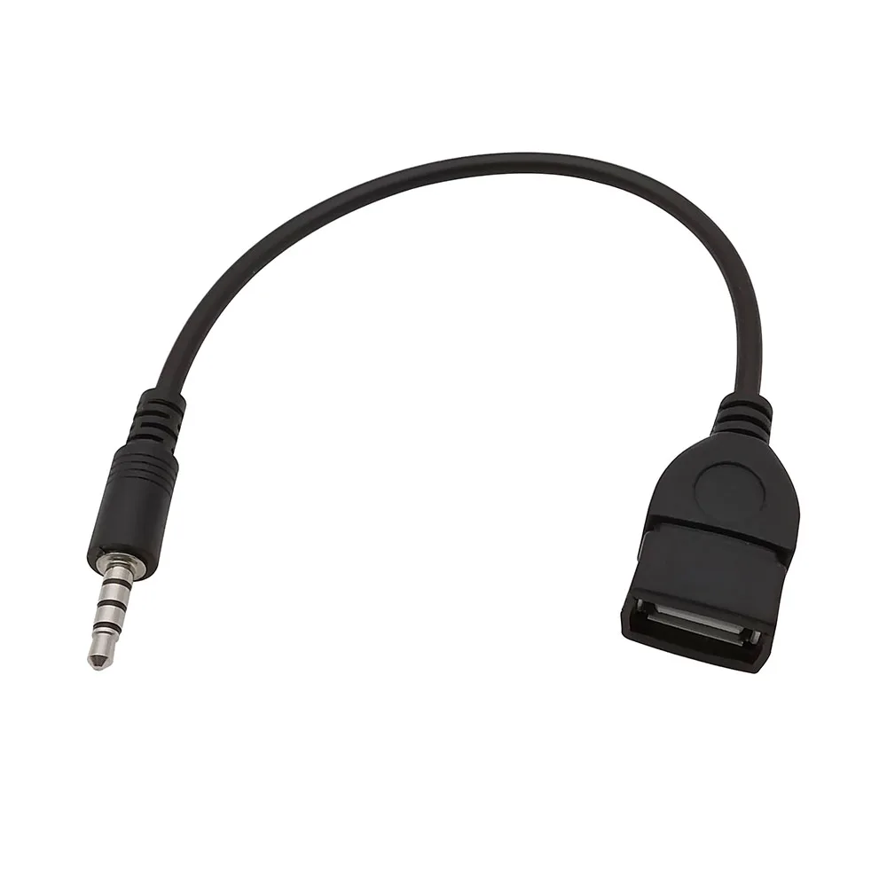 1 шт. 3 5 мм разъем AUX аудио к USB 2 0 зарядный кабель адаптер Шнур для автомобиля MP3