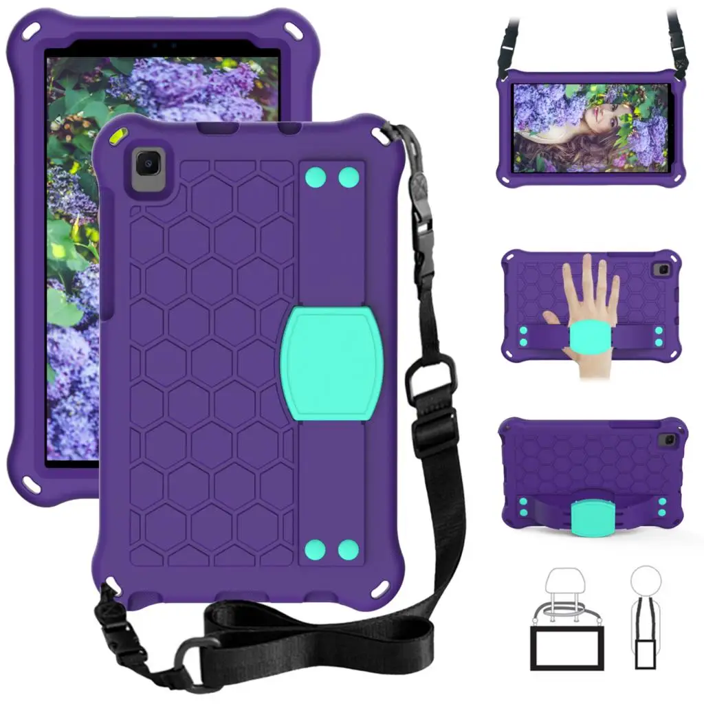 

Kids Safe Hand Held Non-toxic EVA Stand Case For Samsung Galaxy Tab A7 Lite 8.7 2021 SM-T220 SM-T225 T220 T225 Tablet Cover
