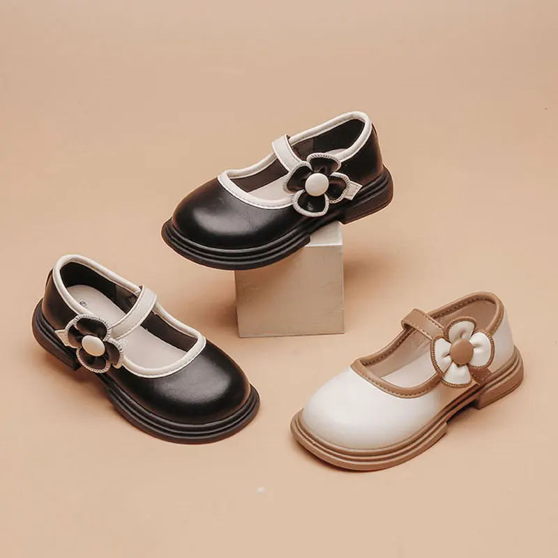 

Туфли с мягкой подошвой для девочек, модные туфли принцессы, с цветами, искусственная кожа, Мэри Джейн, школьная обувь для выступлений, повседневная обувь на плоской подошве для вечеринок