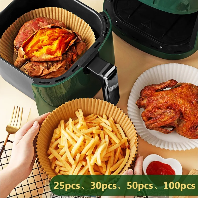 

Kitchen Air Fryer Baking Papers Oil-Proof and Oil-Absorbing Disposable aking Paper Round Oven Pan Pad Air Fryer Accessories