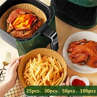 kitchen air fryer baking papers oil proof and oil absorbing disposable aking paper round oven pan pad air fryer accessories