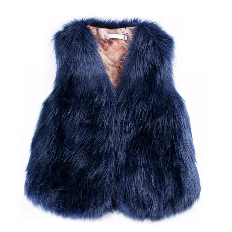 Women  Fur  Vest  Warm Faux Fur  Plush Coats Female Jacket Autumn Winter Furry Coat