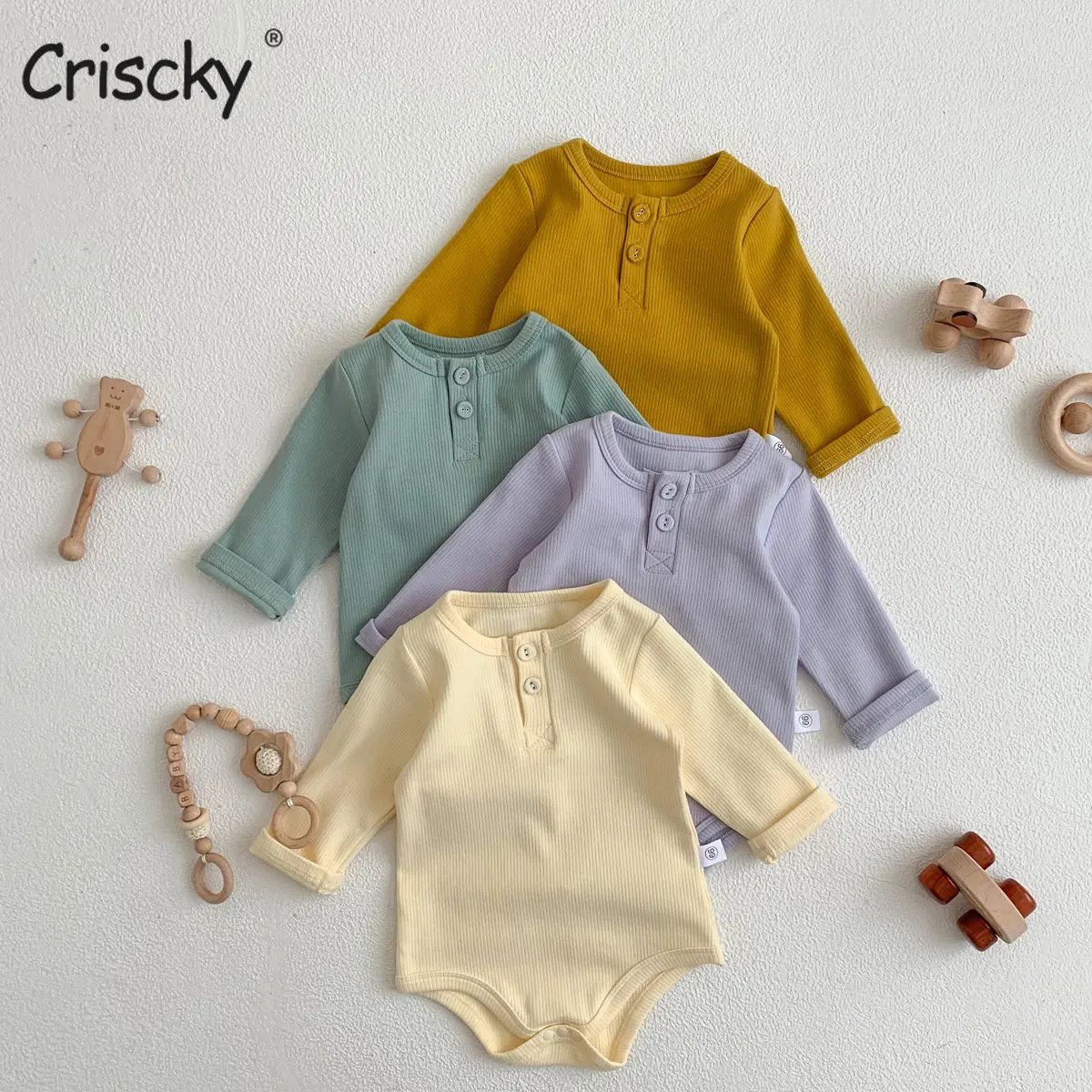 

Criscky 2022 Fashion Baby Girls Romper Cotton Long Sleeve O Neck Baby Rompers Infant Playsuit Jumpsuits Cute Newborn Clothes