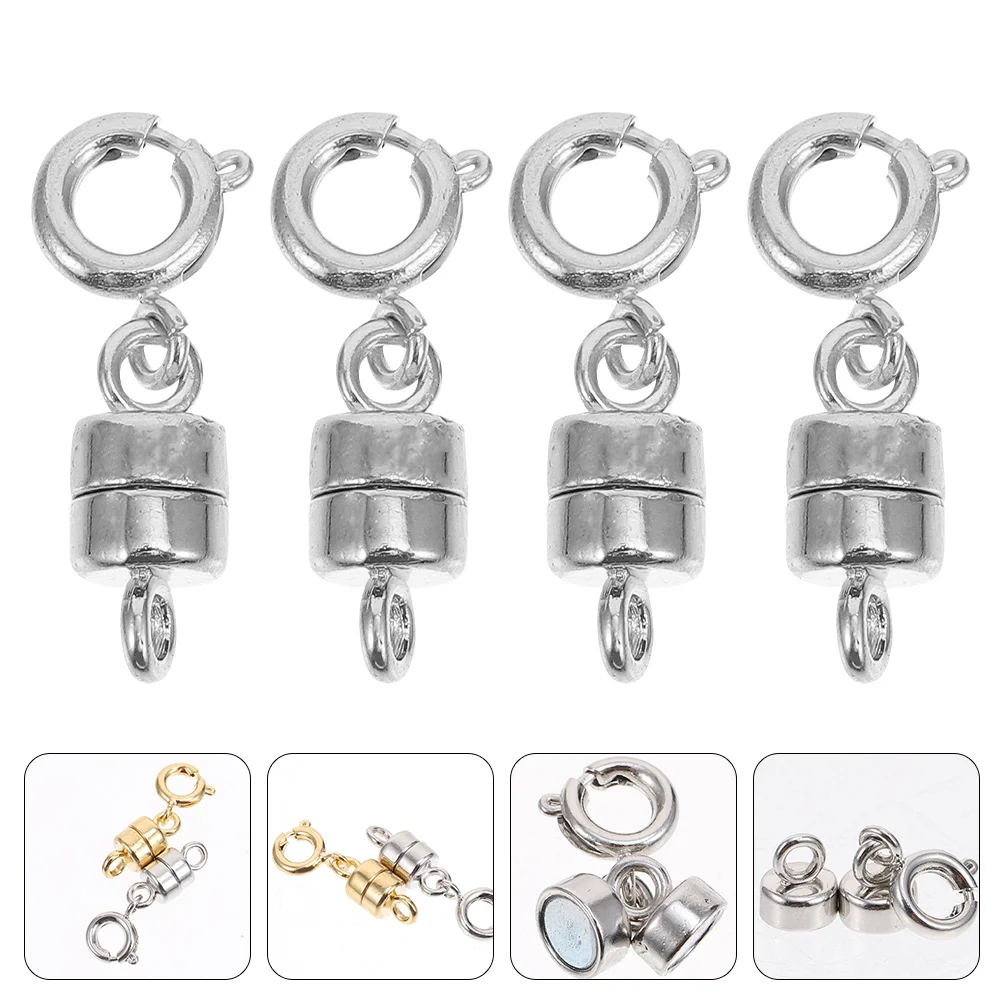

4 Pcs Magnetic Bracelet Clasp Converters DIY Necklace Buckle DIY Jewelry Clasps